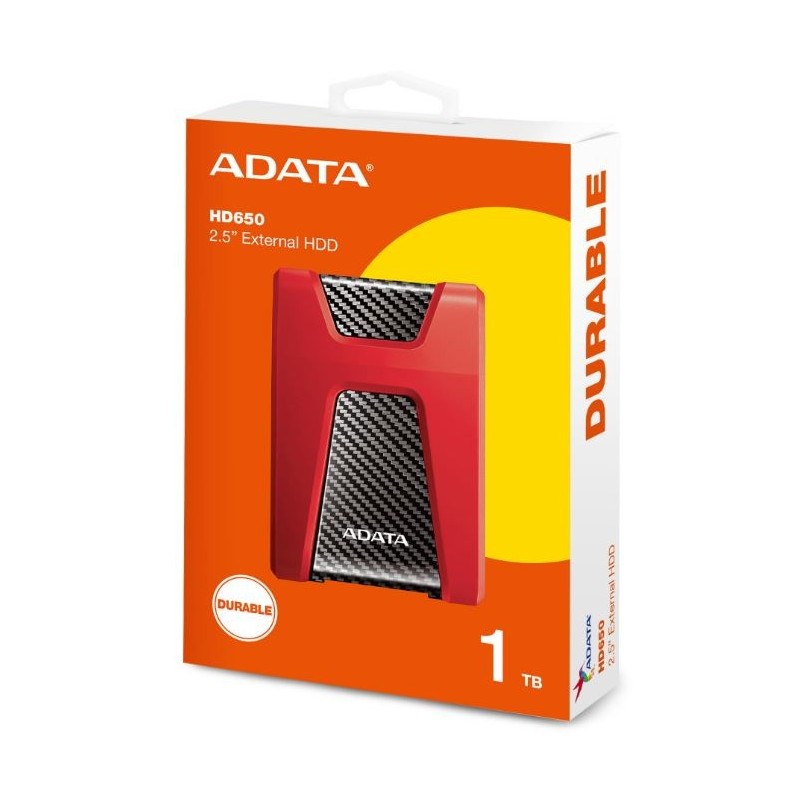 DashDrive Durable HD650 1TB 2.5'' USB3.0 Czerwony | PartsPC.pl