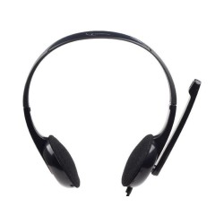 Słuchawki z mikrofonem MHS-002 Czarne | PartsPC.pl