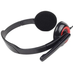 Słuchawki z mikrofonem MHS-002 Czarne | PartsPC.pl