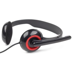 Słuchawki z mikrofonem MHS-002 Czarne | PartsPC.pl
