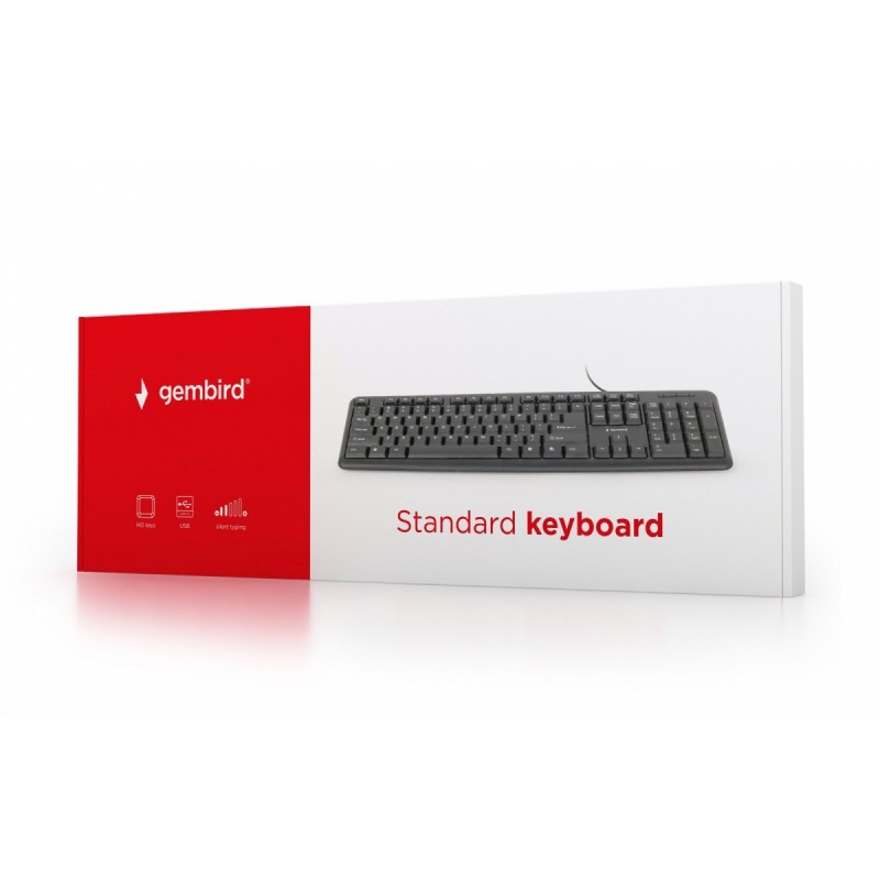 Klawiatura Standardowa USB Czarna KB-U-103 | PartsPC.pl