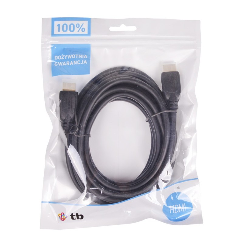 Kabel HDMI 1.4 pozłacany 3m. | PartsPC.pl