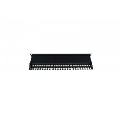 Panel krosowy (patch panel) 19'' 24x RJ45, kat.6, ekranowany… | PartsPC.pl