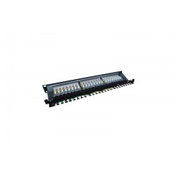 Panel krosowy (patch panel) 19'' 24x RJ45, kat.6, ekranowany… | PartsPC.pl