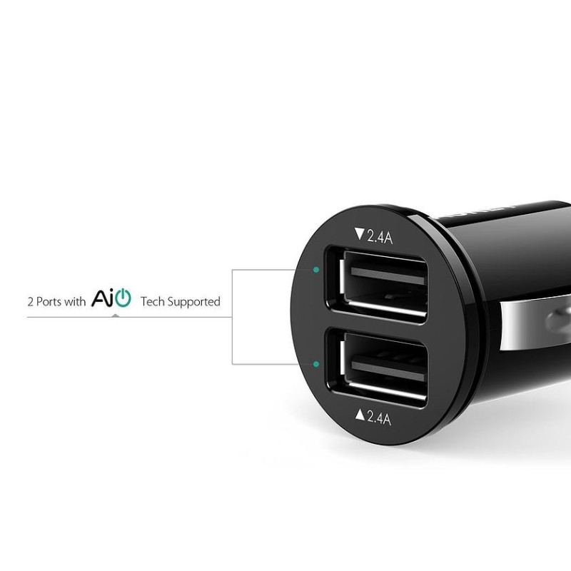CC-S1 Mini ładowarka samochodowa 2xUSB AiPower 4.8A 24W | PartsPC.pl