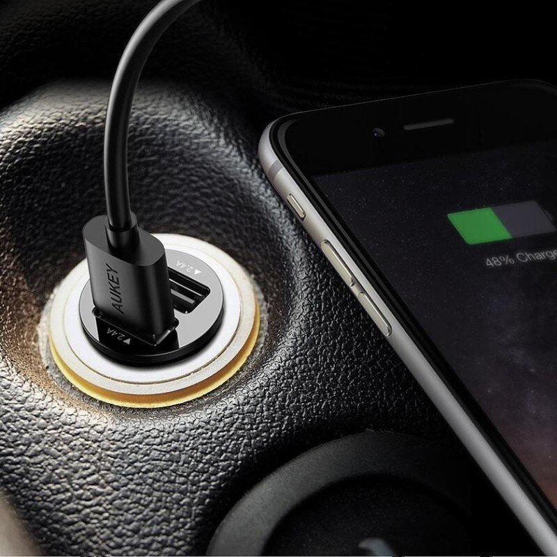 CC-S1 Mini ładowarka samochodowa 2xUSB AiPower 4.8A 24W | PartsPC.pl
