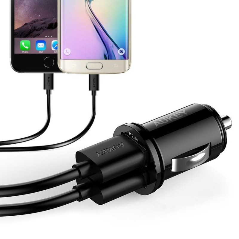CC-S1 Mini ładowarka samochodowa 2xUSB AiPower 4.8A 24W | PartsPC.pl