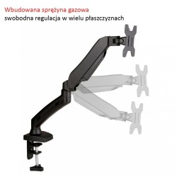Uchwyt biurkowy na sprężynie gazowej do 1 monitora LCD/LED 1… | PartsPC.pl
