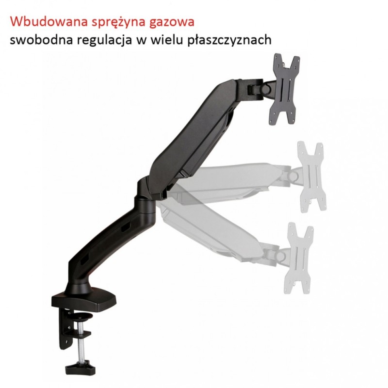Uchwyt biurkowy na sprężynie gazowej do 1 monitora LCD/LED 1… | PartsPC.pl