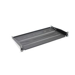 Półka do szaf 250mm 19" 483x250mm 1U czarna | PartsPC.pl