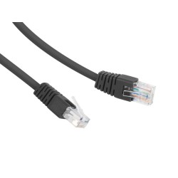 Patch cord Kat.6 UTP 0.5m czarny | PartsPC.pl