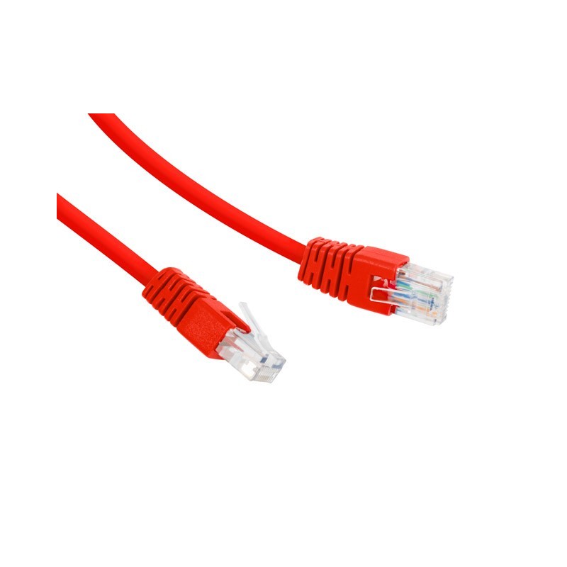 Patch cord Kat.6 UTP 5m czerwony | PartsPC.pl