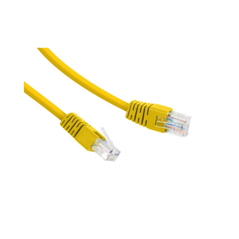 Patch cord Kat.6 UTP 0.5m żółty | PartsPC.pl