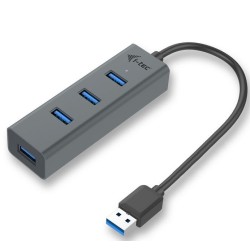 USB 3.0 Metal 4-portowy pasywny HUB USB, 4x port USB 3.0 | PartsPC.pl