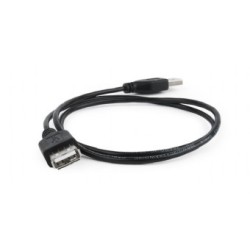Przedłużacz kabla USB 2.0 AM-AFI 0.75m czarny | PartsPC.pl