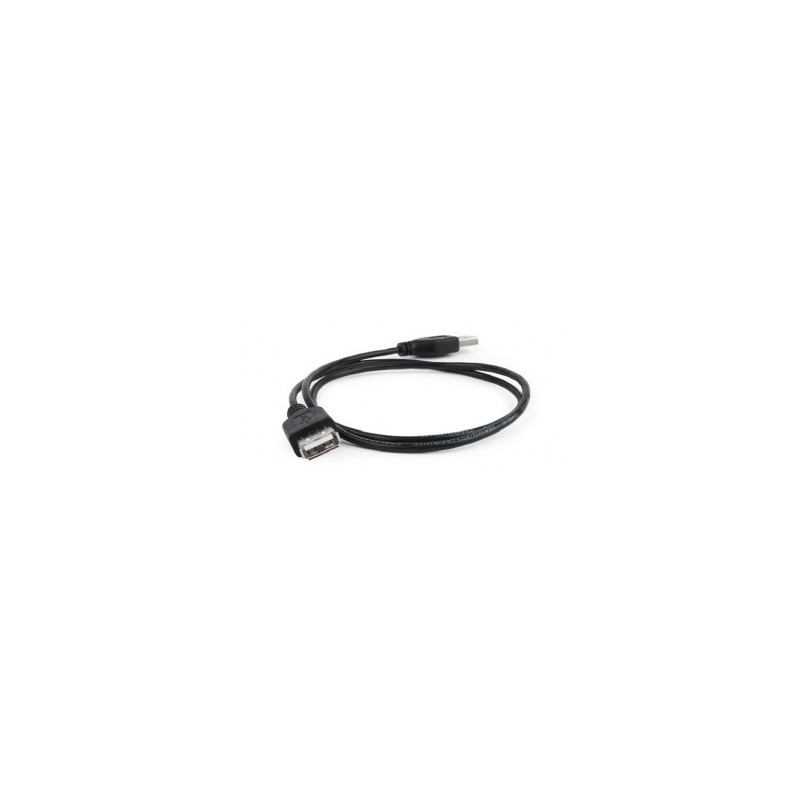 Przedłużacz kabla USB 2.0 AM-AFI 0.75m czarny | PartsPC.pl