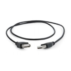 Przedłużacz kabla USB 2.0 AM-AFI 0.75m czarny | PartsPC.pl