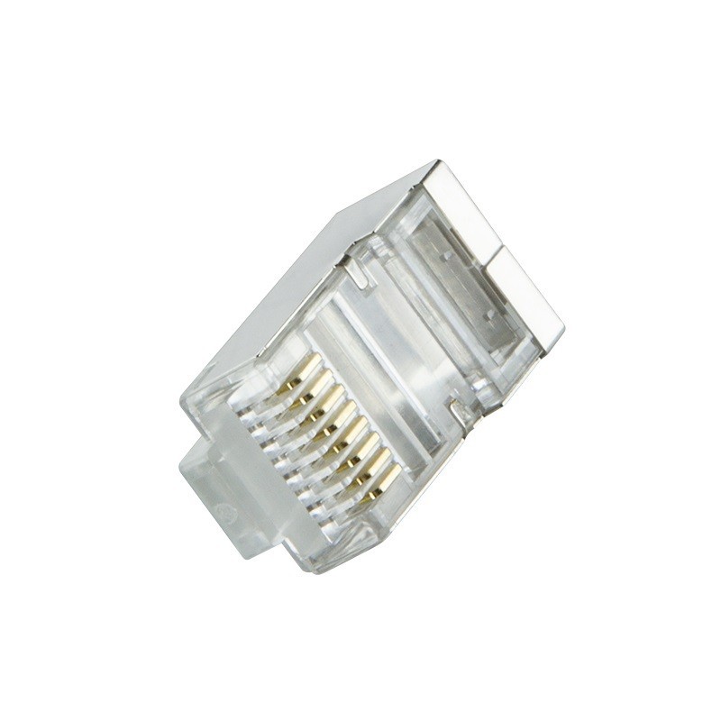 Wtyki RJ45 CAT.6 z osłoną, 100szt., pomarańczowe | PartsPC.pl