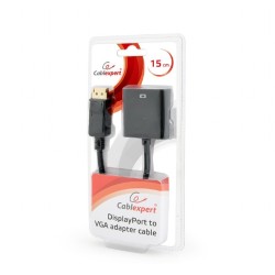 Adapter DisplayPort do VGA czarny | PartsPC.pl