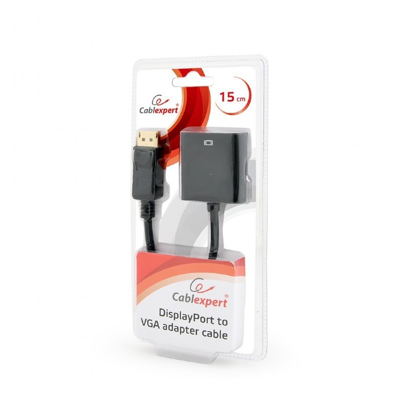 Adapter DisplayPort do VGA czarny | PartsPC.pl