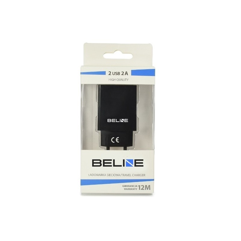 Ładowarka sieciowa 2xUSB 2A czarna | PartsPC.pl