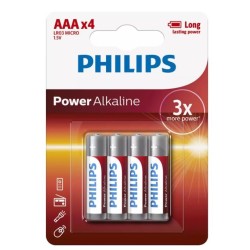 Baterie Power Alkaline AAA 4 szt. blister | PartsPC.pl