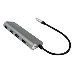 Hub 4xUSB 3.1, USB-C, aluminiowa obudowa | PartsPC.pl