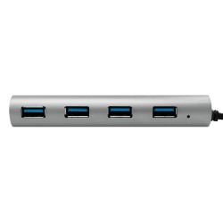 Hub 4xUSB 3.1, USB-C, aluminiowa obudowa | PartsPC.pl