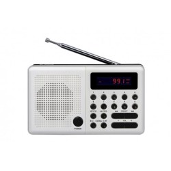 Radio Pliszka USB, FM białe | PartsPC.pl
