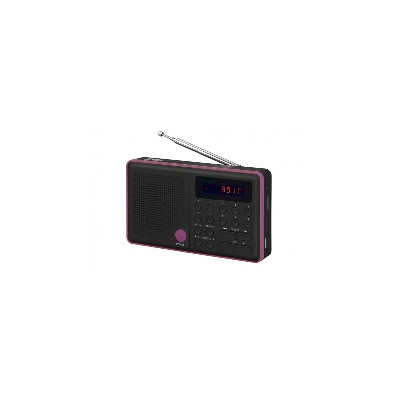 Radio Pliszka USB, FM czarne | PartsPC.pl