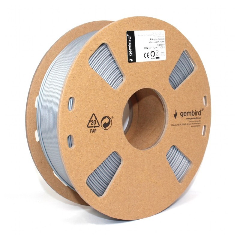 Filament do drukarki 3D PLA/1.75mm/srebrny | PartsPC.pl