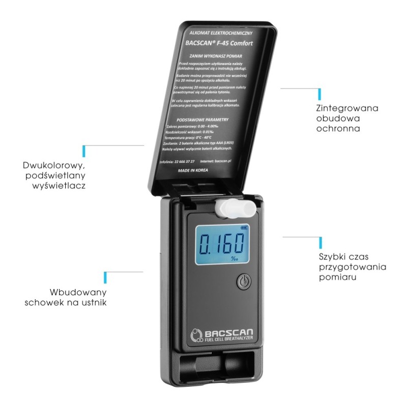 Alkomat elektrochemiczny BACscan F-45 COMFORT | PartsPC.pl