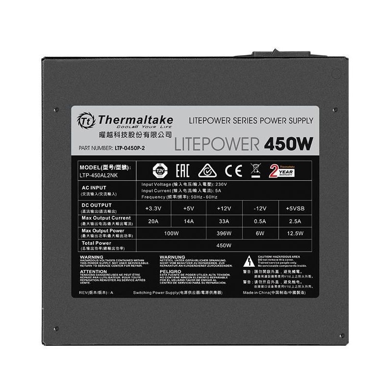 Litepower II Black 450W (Active PFC, 2xPEG, 120mm) | PartsPC.pl