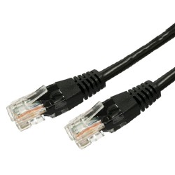 Kabel Patchcord miedziany kat.6 RJ45 UTP 7,5m. czarny | PartsPC.pl