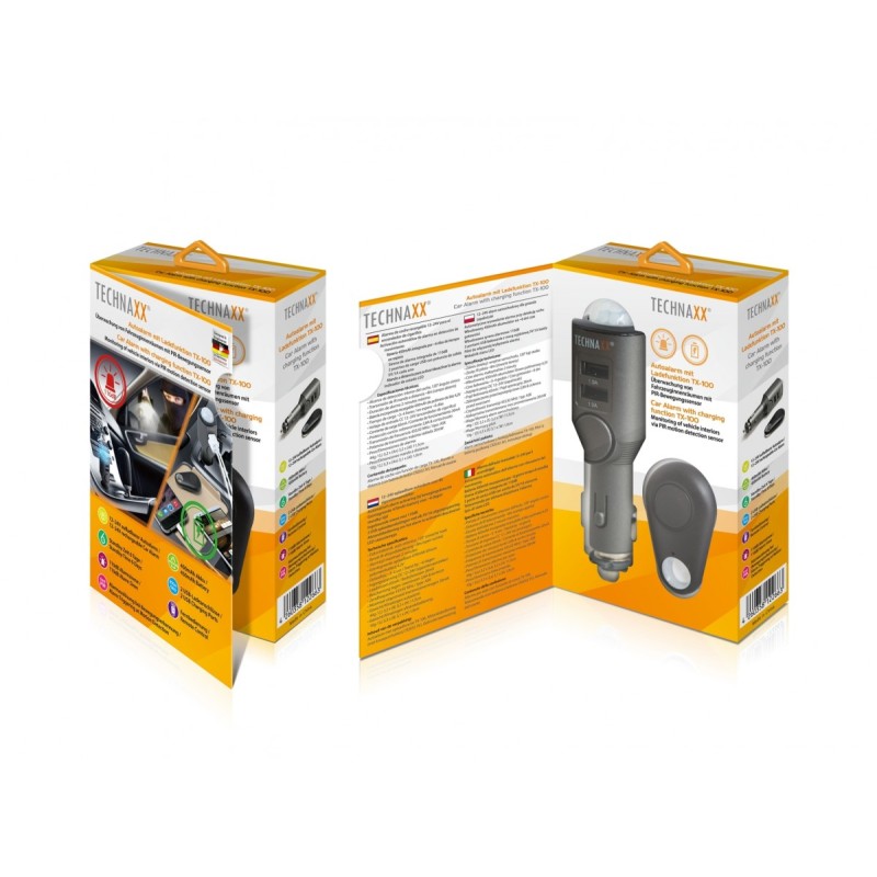 Alarm samochodowy z ładowarką USB 2 porty TX-100 | PartsPC.pl