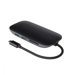 CB-C71 aluminiowy HUB USB-C | 8w1 | RJ45 Ethernet 10/100/100… | PartsPC.pl