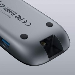 CB-C71 aluminiowy HUB USB-C | 8w1 | RJ45 Ethernet 10/100/100… | PartsPC.pl