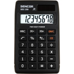 Kalkulator kieszonkowy SEC 250, 8 cyfr LCD, Podwójne zasilan… | PartsPC.pl