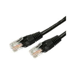 Kabel Patchcord miedziany kat.6A RJ45 UTP 3m. czarny | PartsPC.pl