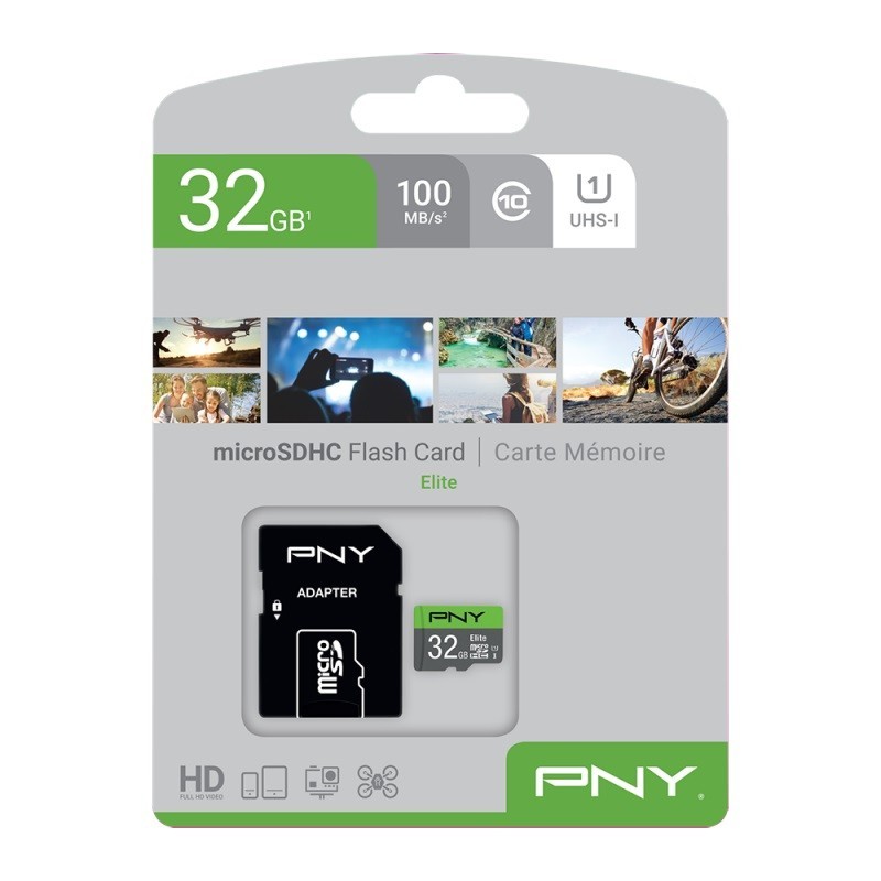Karta pamięci microSDHC Elite 32GB P-SDU32GU185GW-GE | PartsPC.pl