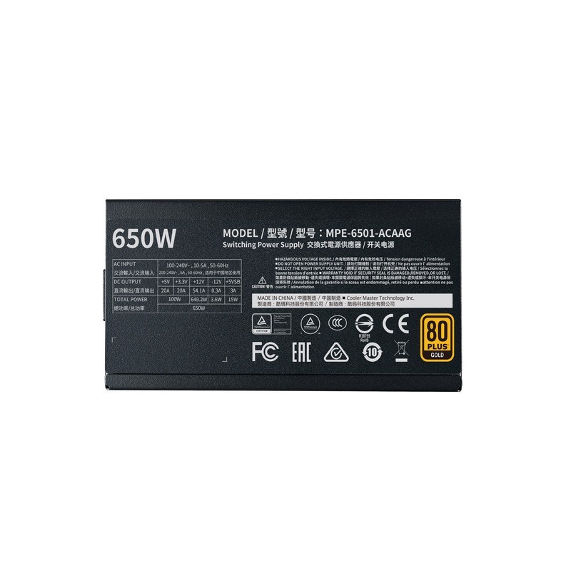 Zasilacz modularny MWE Gold V2 650W 80+ Gold | PartsPC.pl