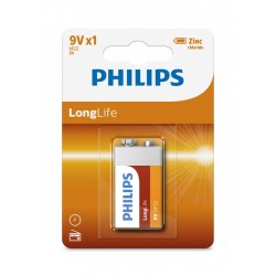 Bateria 6F22 9V LONGLIF E (1 SZT BLISTER) | PartsPC.pl