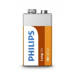 Bateria 6F22 9V LONGLIF E (1 SZT BLISTER) | PartsPC.pl