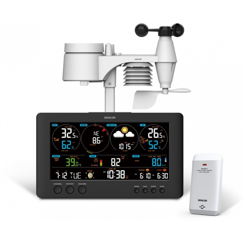 Profesjonalna stacja METEO WiFi SWS 12500 wys. LCD 21,4cm Ko… | PartsPC.pl