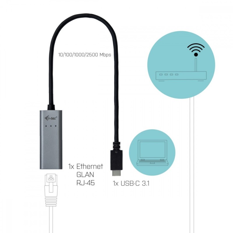 USB-C Metal 2.5Gb ps Ethernet Adapter | PartsPC.pl