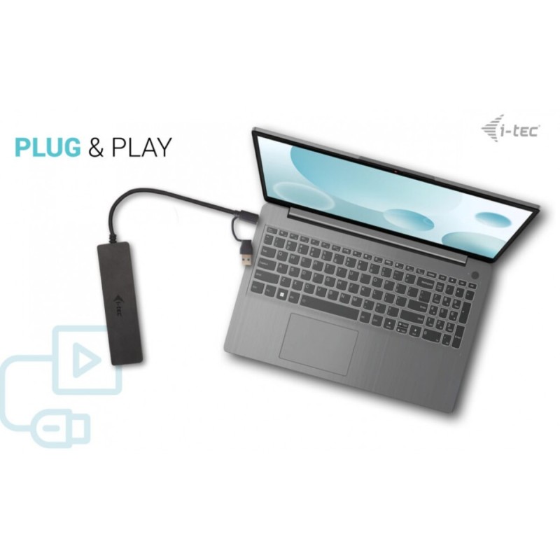 Hub USB-A/USB-C Metal 2x USB 3.0 + 2x USB-C (10 Gbps) | PartsPC.pl