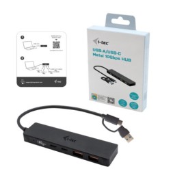 Hub USB-A/USB-C Metal 2x USB 3.0 + 2x USB-C (10 Gbps) | PartsPC.pl