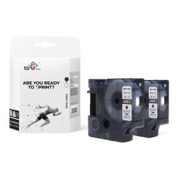 Taśma TBTD-40913 do DYMO Czarny na Białym 9x7mm  2 szt. | PartsPC.pl