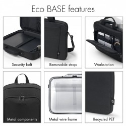 Torba Eco Slim Case BASE 15-15.6 cala czarna | PartsPC.pl