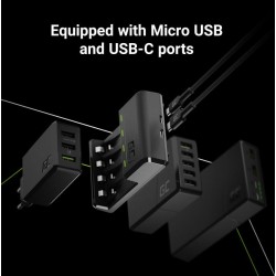 Ładowarka VitalCharger do akumulatorów AA / AAA Ni-MH USB-C | PartsPC.pl